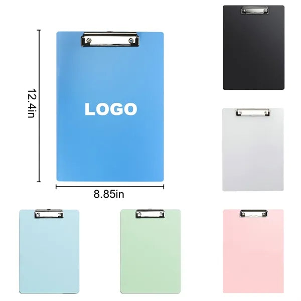 Plastic Clipboard With Low Profile Metal Clip