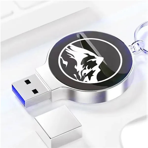 Personalized Metal Usb Flash Drive With Led Light