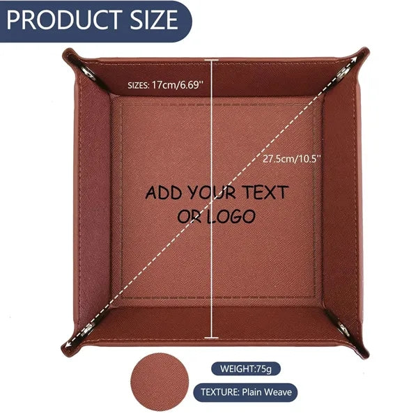 Pu Leather Tray Organizer Storage