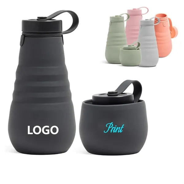 20oz Silicone Collapsible Water Bottle
