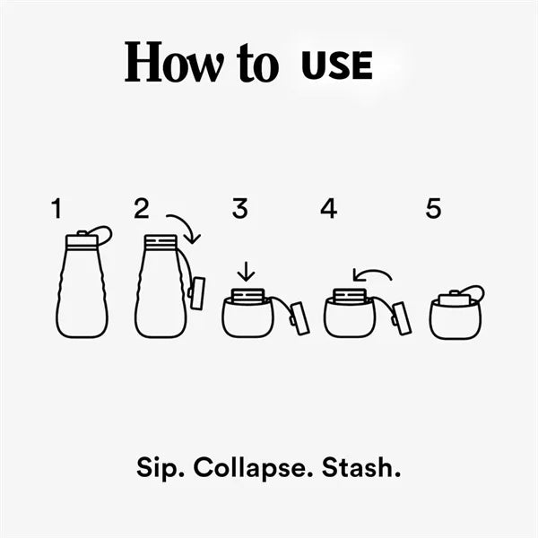 20oz Silicone Collapsible Water Bottle