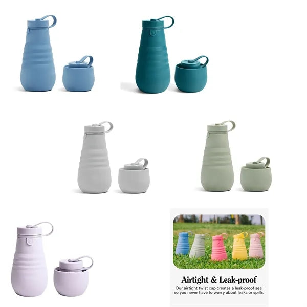 20oz Silicone Collapsible Water Bottle