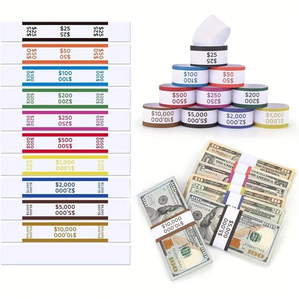 Self-Adhesive Money bands kraft paper currency straps
