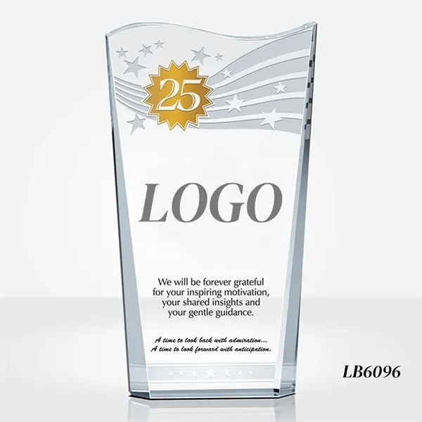 Appreciation Crystal Trophy Glass Engraved Awards