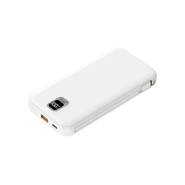 10,000mAh Fast Charging Power Bank with Foldable Wall Plug