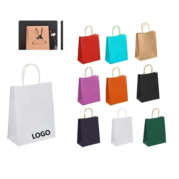 Kraft Paper Shopping Bag in Multiple Sizes 8.25"x3.25"x5.25"