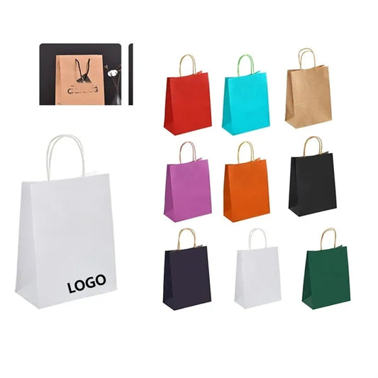Kraft Paper Shopping Bag in Multiple Sizes 8.25"x3.25"x5.25"