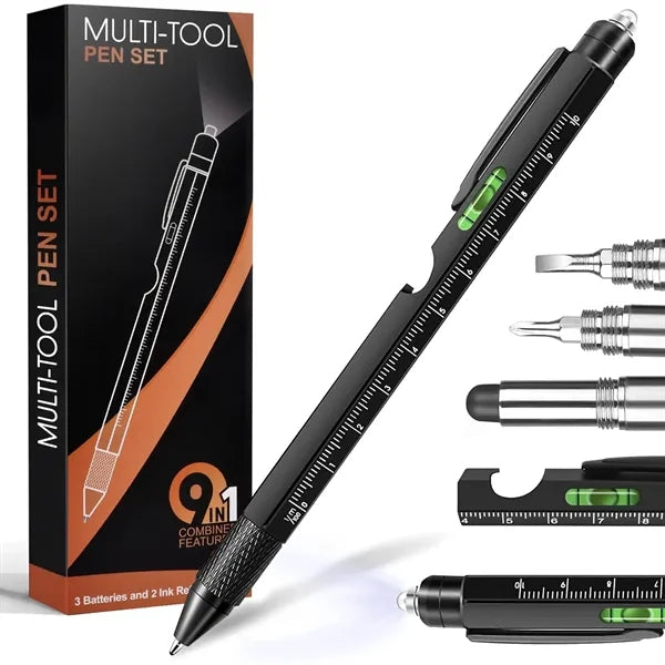 9-in-1 Metal Multi-Tool Pen Set