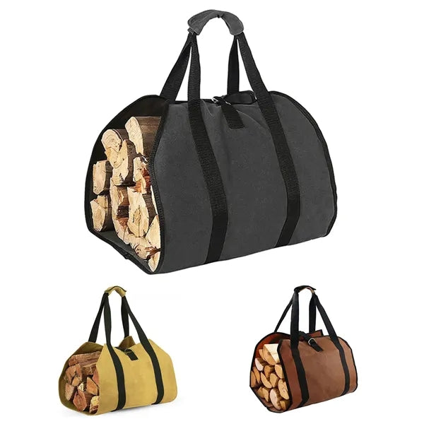 Outdoor Firewood Carrier Log Tote with Handles for Camping
