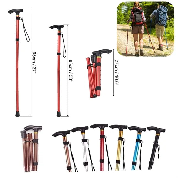 Walking Stick Foldable Aid Lightweight Trekking Pole