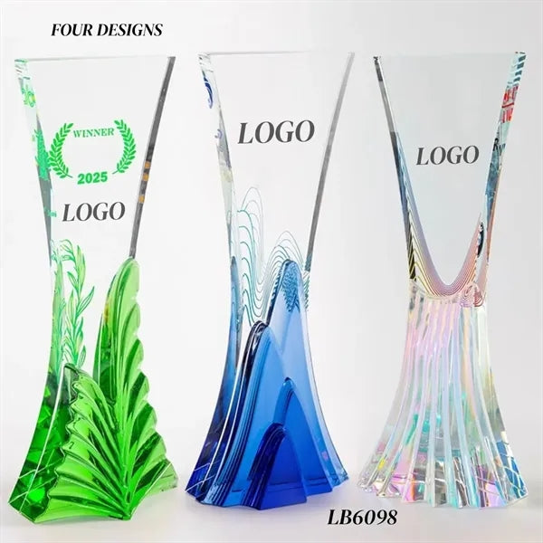 Colorful Crystal Recognition Awards Trophy Plaque