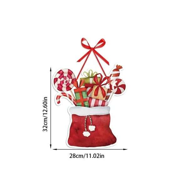 Festive Holiday Christmas Door Curtain