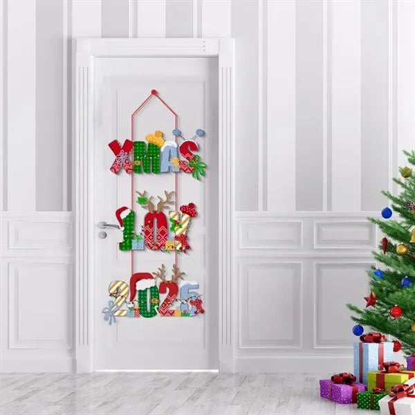 Festive Holiday Christmas Door Curtain