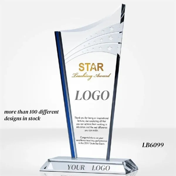 Engraved Crystal Trophy Award