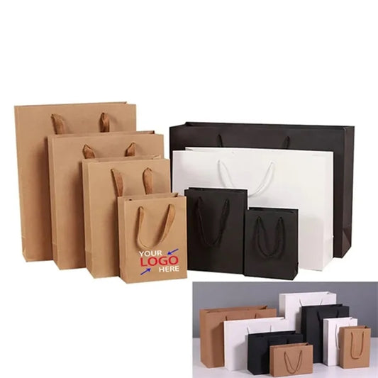 Kraft Paper Tote Gift Bag with Handles