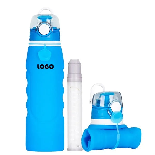 Food Grade Silicone Activated Carbon Filter Water Bottle