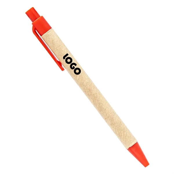 Easy Pressing Kraft Paper Green Ballpoint Pen