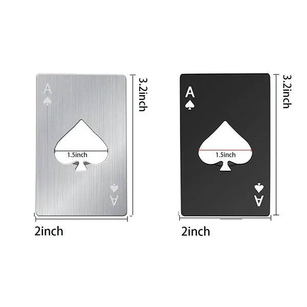 Stainless Steel A Spades Poker Creative Opener