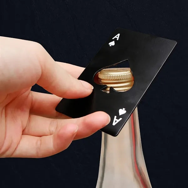 Stainless Steel A Spades Poker Creative Opener