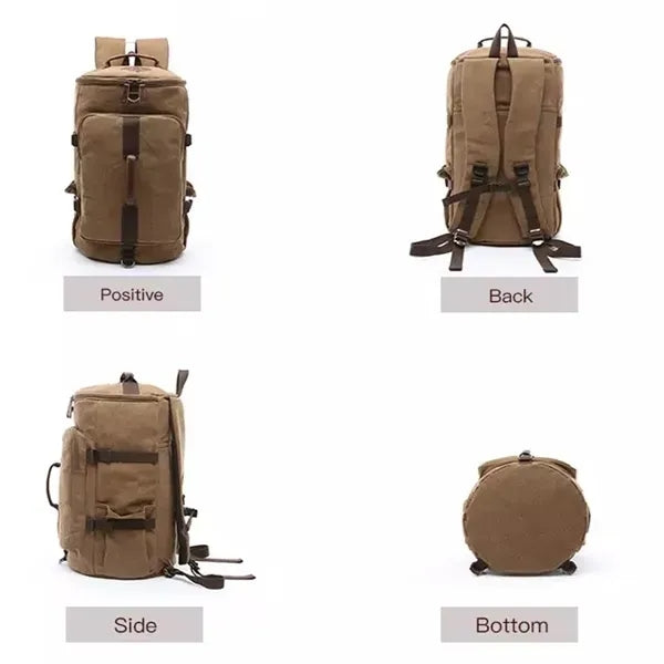3 In 1 Canvas Overnight Travel Duffle Bag