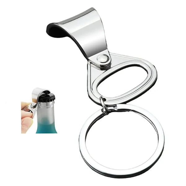 Pull-Ring Shaped Soda and Beer Bottle Opener Keyring