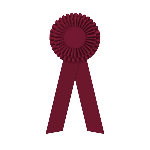 5" Double Rosette 12" long w/2 Streamers
