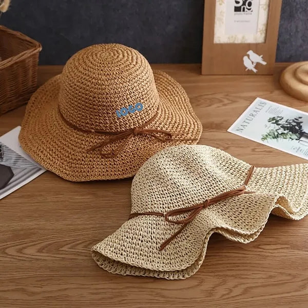 Collapsible Hand-Woven Straw Hat