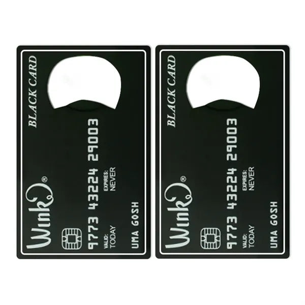 Black Card Shaped Bottle Opener