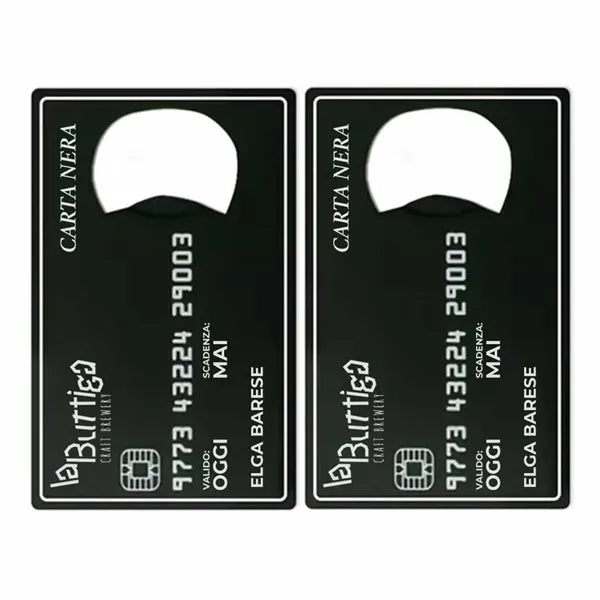 Black Card Shaped Bottle Opener