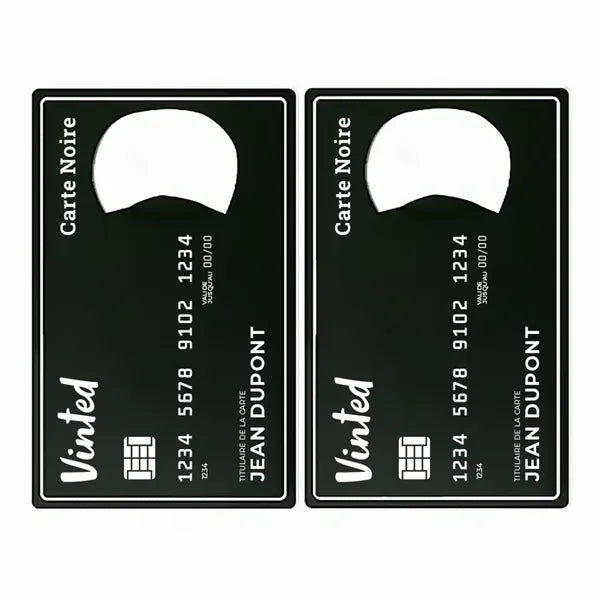 Black Card Shaped Bottle Opener