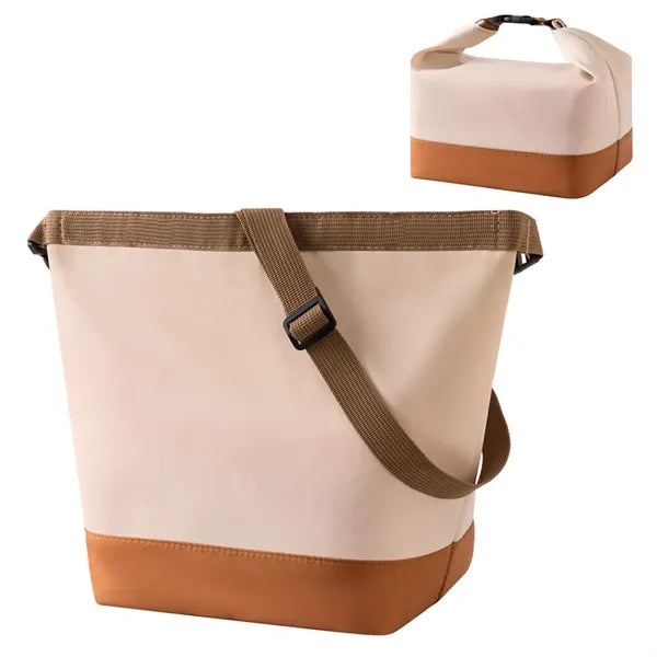 Foldable Tote Insulated Lunch Bag With Shoulder Strap