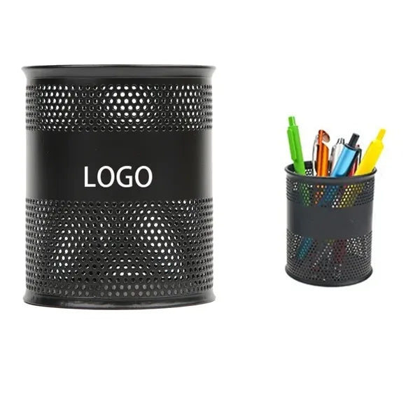Mesh Metal Round Pen Holder