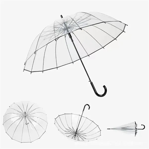 Long-handled Transparent Umbrella
