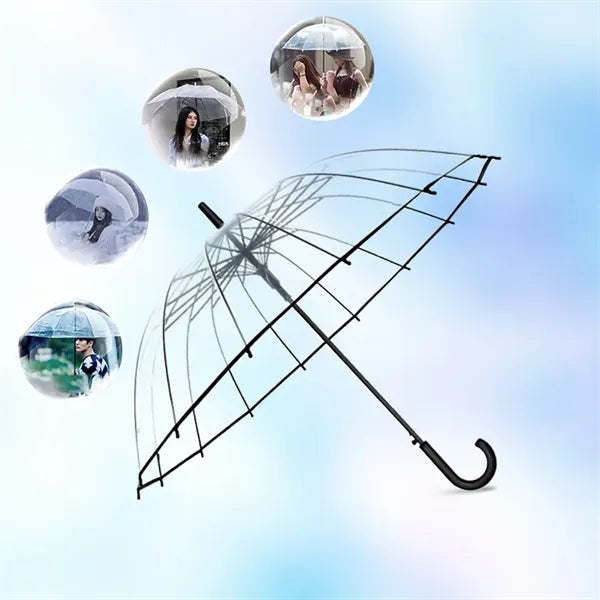 Long-handled Transparent Umbrella