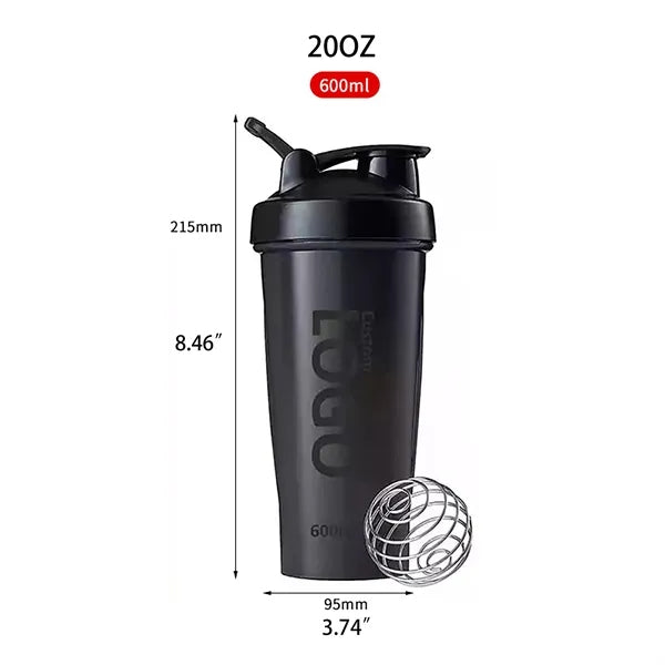 20 oz. Plastic Shaker Bottle with Mixing Ball