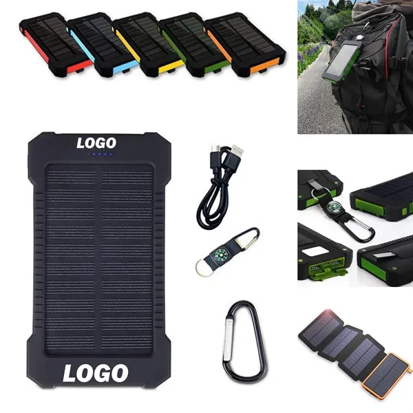 6000mAh Solar Power Bank with Built-in Compass
