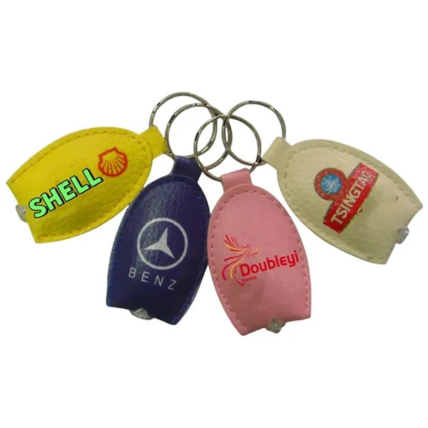 PU keychain pendant with LED light