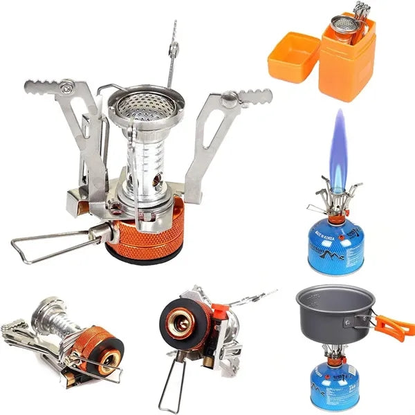 Portable Camp Stove Pots Pans Set