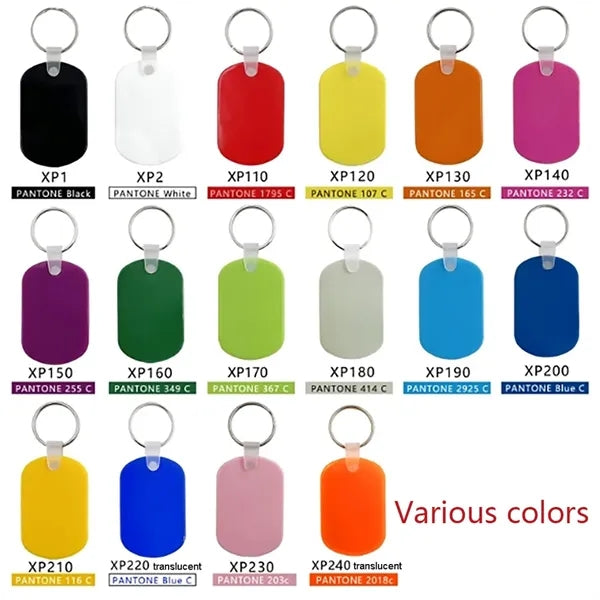 Oval Shape ABS PVC Key Tag