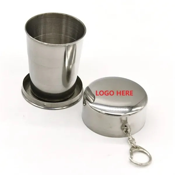 5 OZ Stainless Steel Camping Collapsible Mug Folding Cup
