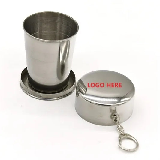 5 OZ Stainless Steel Camping Collapsible Mug Folding Cup