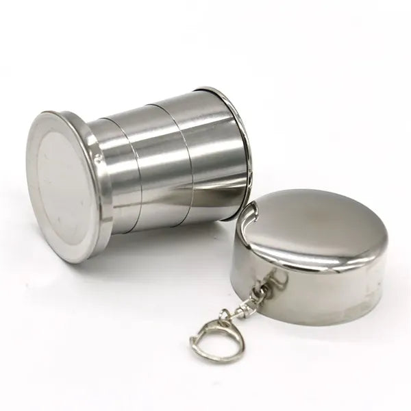 5 OZ Stainless Steel Camping Collapsible Mug Folding Cup