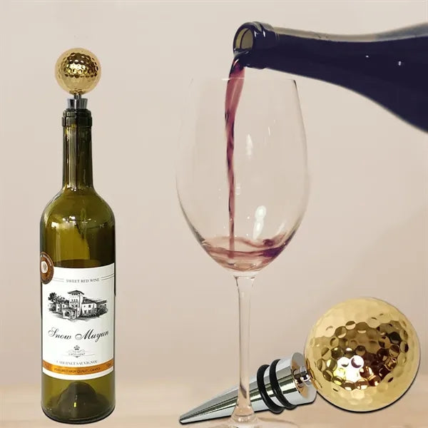 Spherical Metal Red Wine Bottle Stopper