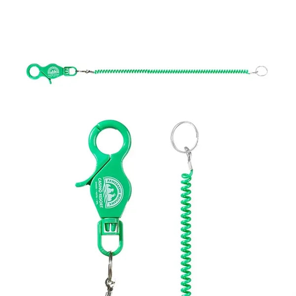 20" Stretch Lanyard Bungee Casino Coil With a clip