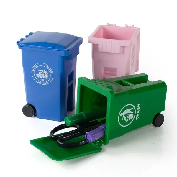 Mini Trash Bin Styled Plastic Pen Holder