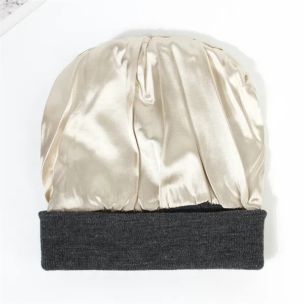 Satin Lined Winter Beanie Hats