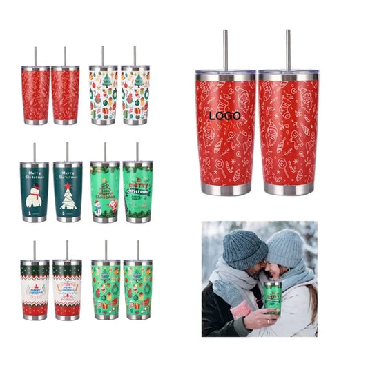 Double-Layer Ice Cup 20oz Stainless Steel Spray-Coated Custo