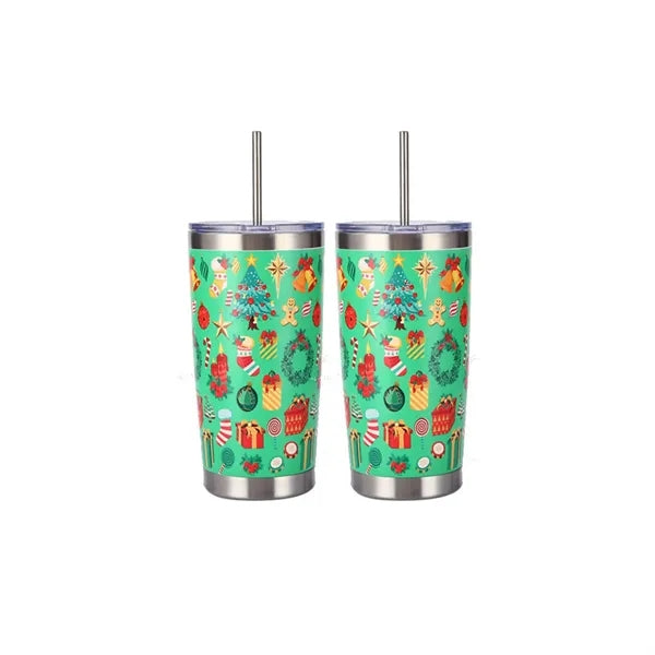 Double-Layer Ice Cup 20oz Stainless Steel Spray-Coated Custo