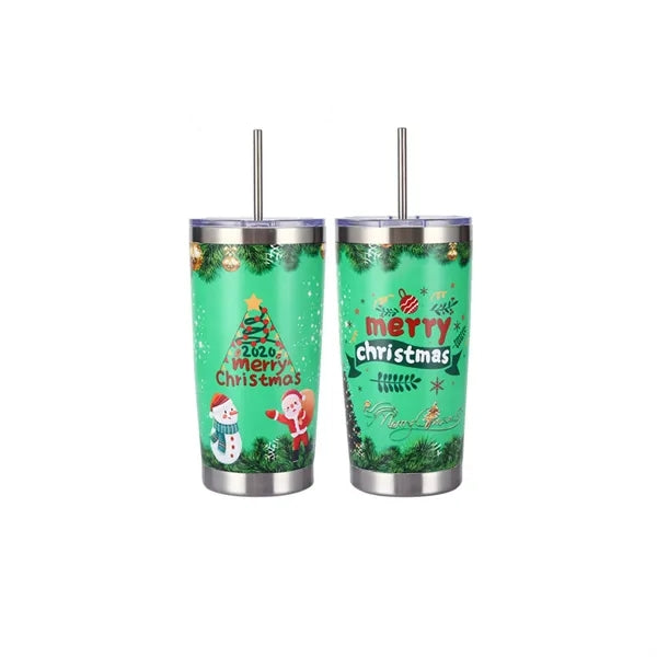 Double-Layer Ice Cup 20oz Stainless Steel Spray-Coated Custo