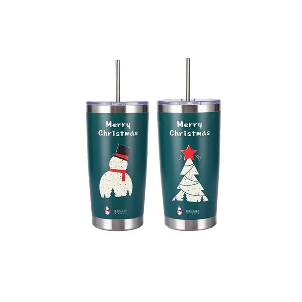 Double-Layer Ice Cup 20oz Stainless Steel Spray-Coated Custo
